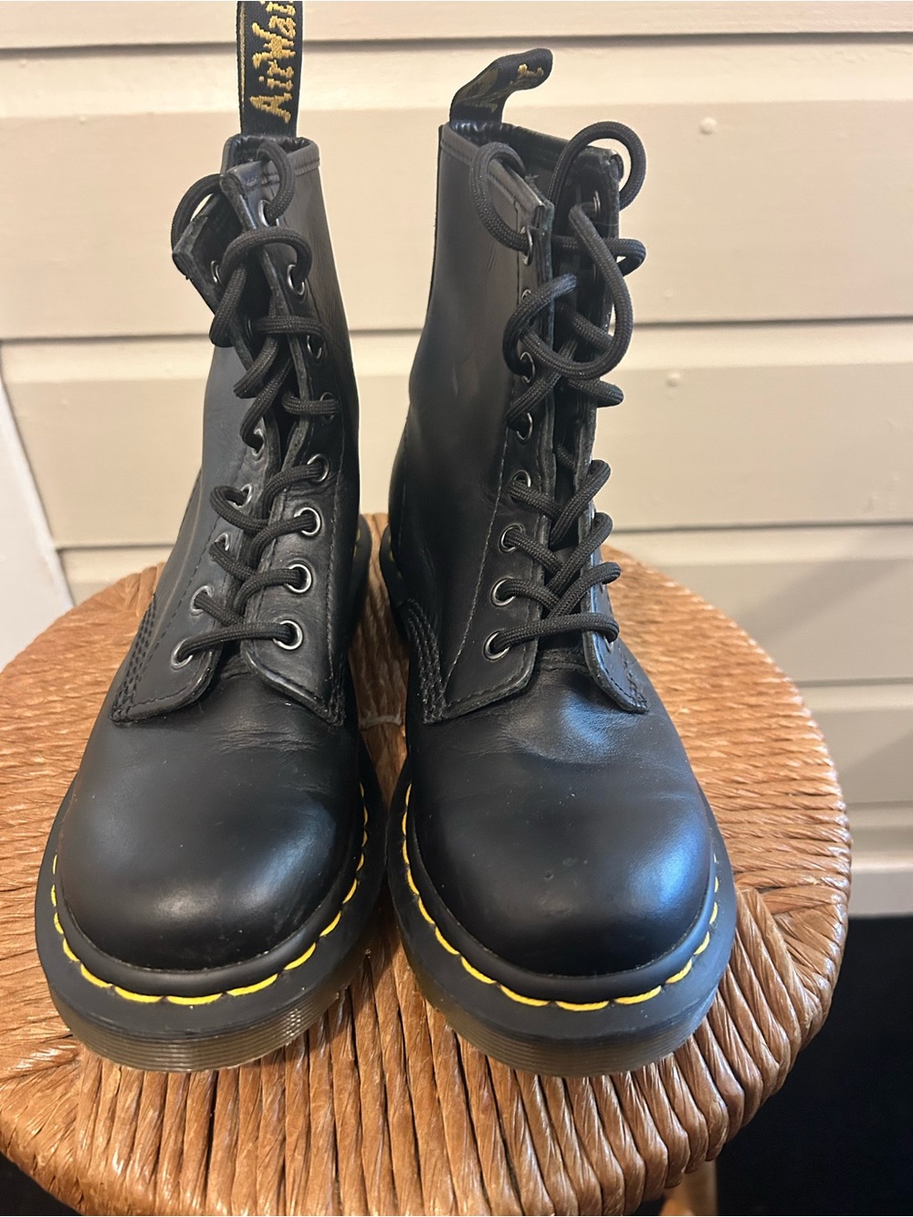 Dr. Martens 1460 Pascal Women's Leather Ankle Boots Lace Up AW004 Black Size 4